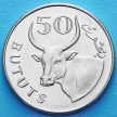 Монета Гамбии 50 бутут 2014 год. Африканский бык.