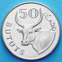 Гамбия 50 бутут 2014 год. Африканский бык.