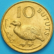 Монета Гамбия 10 бутут 1971 год. Двушпоровый турач