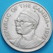 Монета Гамбия 1 даласи 1971 год. Узкорылый крокодил.