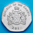 Монета Гамбия 1 даласи 2016 год. Узкорылый крокодил.