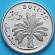 Монета Гамбия 25 бутут 1971 год. Масличная пальма.
