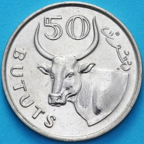 Гамбия 50 бутут 1998 год. Африканский бык