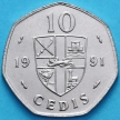Монета Гана 10 седи 1991 год.