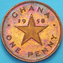Гана 1 пенни 1958 год. Пруф