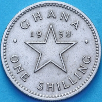 Гана 1 шиллинг 1958 год.