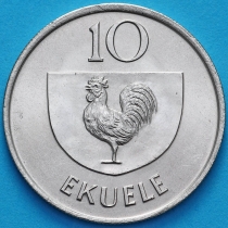 Гвинея Экваториальная 10 экуэле 1975 год.