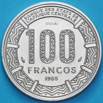 Гвинея Экваториальная 100 франков 1985 год. ESSAI