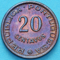 Гвинея Португальская 20 сентаво 1973 год.