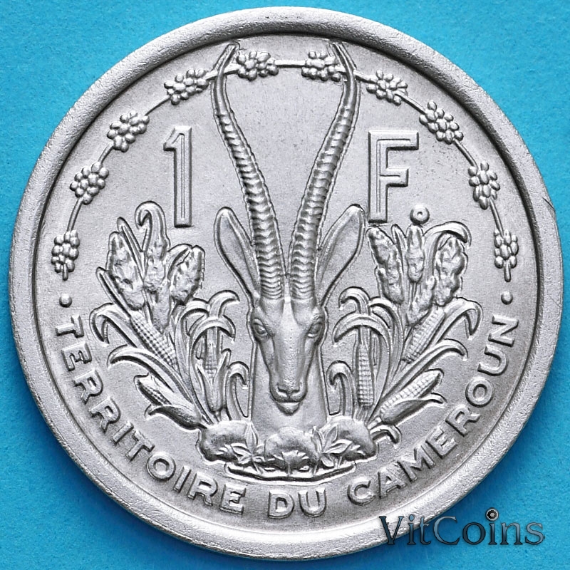 Монета Камерун 1 франк 1948 год. 