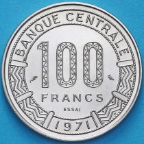 Камерун 100 франков 1971 год. ESSAI