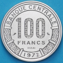Камерун 100 франков 1972 год. ESSAI