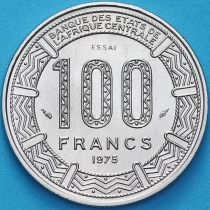 Камерун 100 франков 1975 год. ESSAI
