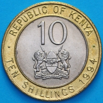 Кения 10 шиллингов 1994 год.