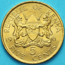 Кения 5 центов 1968 год.