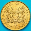 Монета Кения 5 центов 1974 год