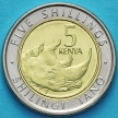 Монета Кения 5 шиллингов 2018 год. Носорог.