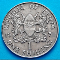 Кения 1 шиллинг 1973 год.