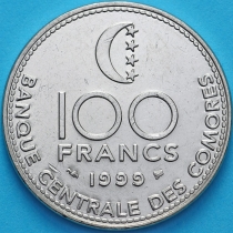 Коморские острова 100 франков 1999 год.