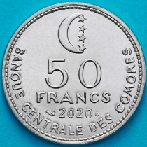 Коморские острова 50 франков 2020 год.