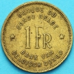 Монета Бельгийское Конго 1 франк 1946 год. Слон. VF