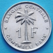 Монета .Бельгийское Конго (Руанда-Урунди) 1 франк 1957 год. XF+.