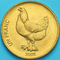 Конго 1 франк 2002 год. Петух.