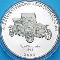Конго 10 франков 2002 год. Opel Torpedo 1911