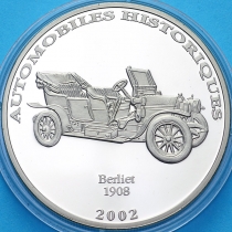 Конго 10 франков 2002 год. Berliet 1908