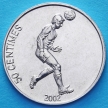 Монета Конго 50 сантим 2002 год. Футболист.