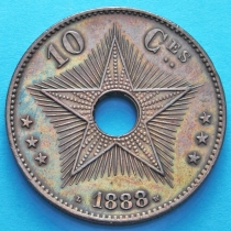 Бельгийское Конго 10 сантим 1888 год. №1