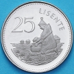 Монета Лесото 25 лисенте 1979 год. Proof