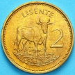 Монета Лесото 2 лисенте 1979 год. Бык.