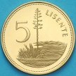 Монета Лесото 5 лисенте 1979 год. Proof