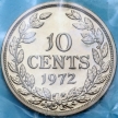 Монета Либерия 10 центов 1972 год. Proof