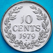 Либерия 10 центов 1979 год. Proof