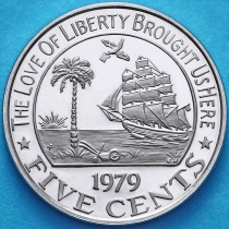 Либерия 5 центов 1979 год. Proof