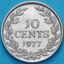 Либерия 10 центов 1977 год.