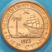 Монета Либерия 1 цент 1973 год. Слон. Proof.