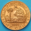 Монета Либерия 1 цент 1984 год. Слон. UNC