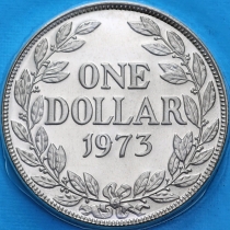 Либерия 1 доллар 1973 год. Proof