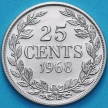 Монета Либерия 25 центов 1968 год.