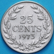 Монета Либерия 25 центов 1973 год.