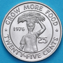 Либерия 25 центов 1976 год. ФАО
