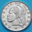 Монета Либерия 25 центов 1968 год.