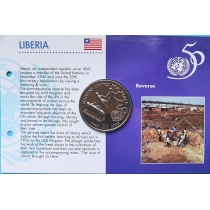 Либерия 1 доллар 1995 год. 50 лет ООН