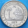 Монета Либерия 5 центов 1973 год. Proof