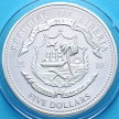 Монета Либерии 5 долларов 2010 г. Осьминог