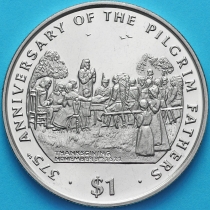 Либерия 1 доллар 1995 год. Благодарение.