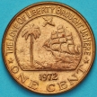 Монета Либерия 1 цент 1972 год. Слон.